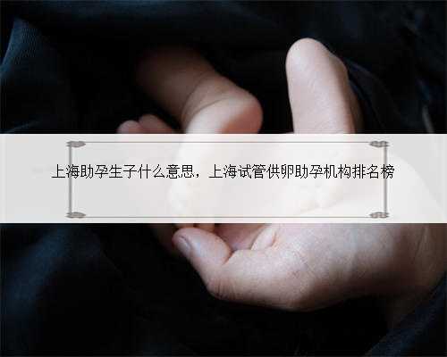 <strong>上海助孕生子什么意思，上海试管供卵助孕机构排名榜</strong>